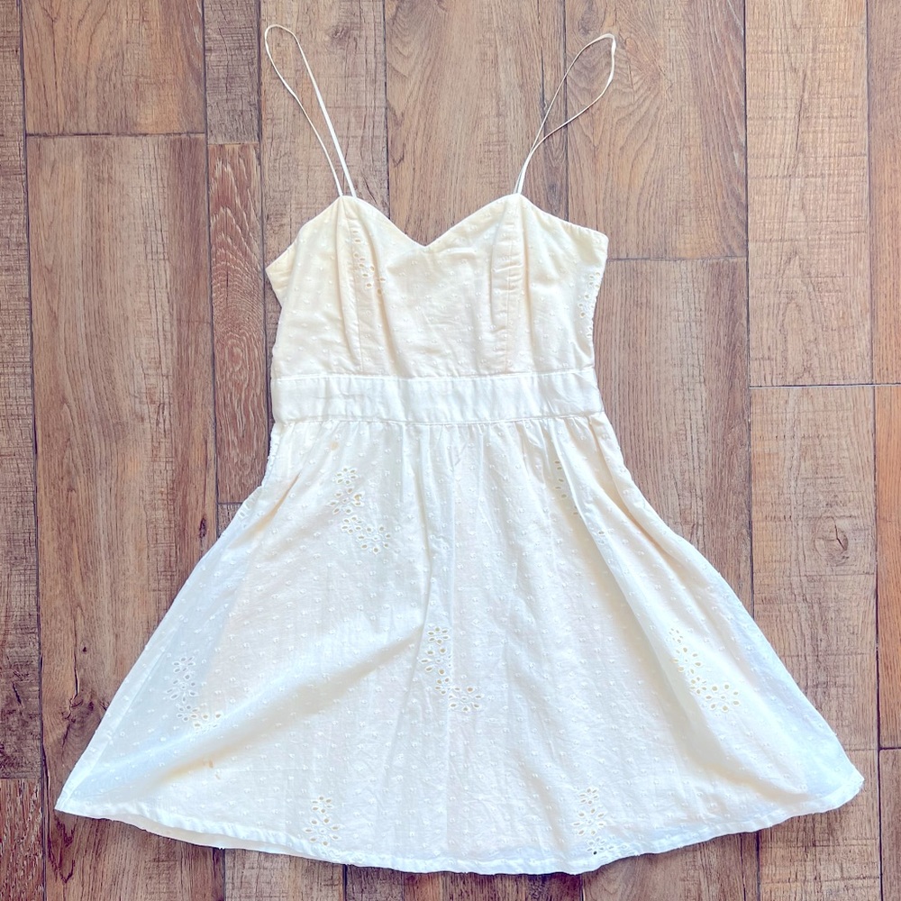 White Eyelet Lace Summer Dress